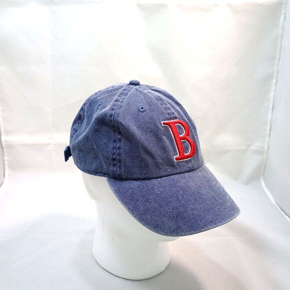 Boston Red Sox Hat Cap Adult Blue Distressed Bay State Apparel 6 Panel - Picture 2 of 6